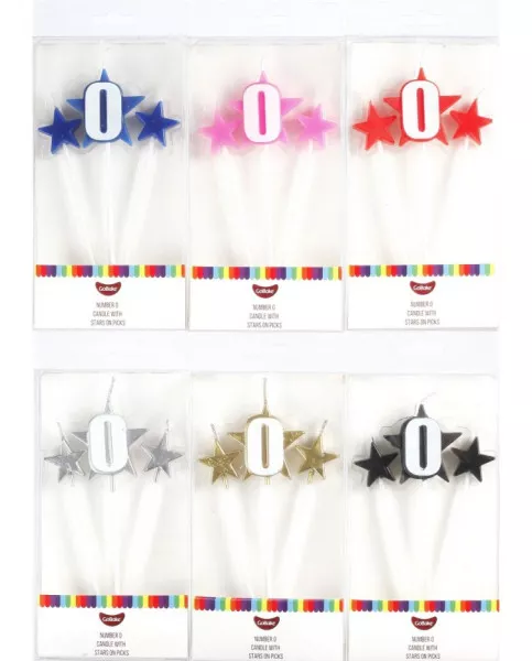 GoBake Number 0 Star Candle